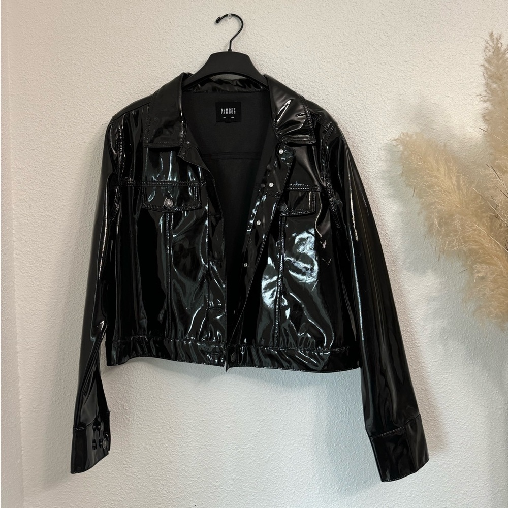 Almost Famous high shine leather jacket